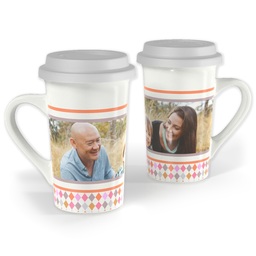 Premium Grande Photo Mug with Lid, 16oz with Friendship design