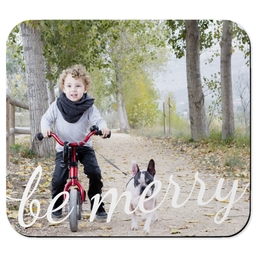 Photo Mouse Pad with Be Merry design