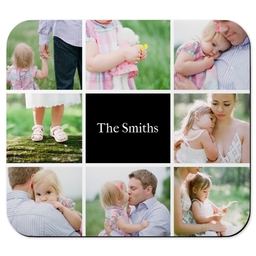 Photo Mouse Pad with Eight Photo Collage design