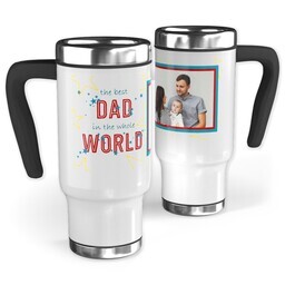 14oz Stainless Steel Travel Photo Mug with Best Dad In The World design
