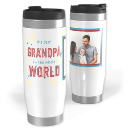 14oz Personalized Travel Tumbler with Best Grandpa In The World design