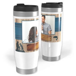 14oz Personalized Travel Tumbler with Fishing Dad design