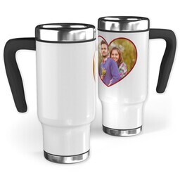 14oz Stainless Steel Travel Photo Mug with Heart Photo design