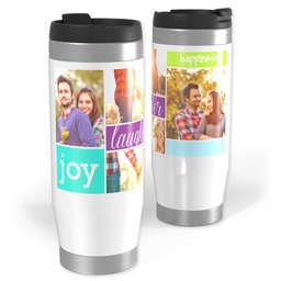 14oz Personalized Travel Tumbler with Joy And Laughter design