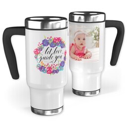 14oz Stainless Steel Travel Photo Mug with Love Guides You design