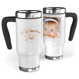 14oz Stainless Steel Travel Photo Mug with Mommy Fuel design