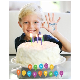 Same Day Poster, 11x14, Matte Photo Paper with Birthday Balloons design