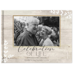Same-Day 8x11 Linen Cover Photo Book with Life Celebration design