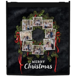 Reusable Shopping Bags with Christmas Wreath design