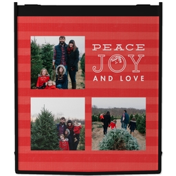 Reusable Shopping Bags with Peace and Stripes design