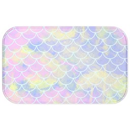 Photo Bath Mat - Large with Mermaid Scales design
