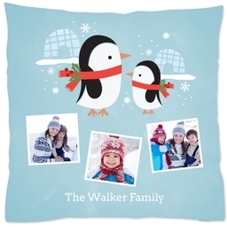 16x16 Throw Pillow with Chilly Penguins design