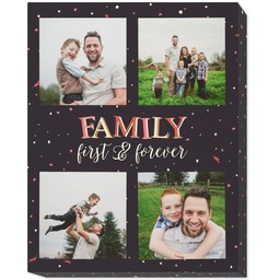 11x14 Photo Canvas with Family First And Forever design