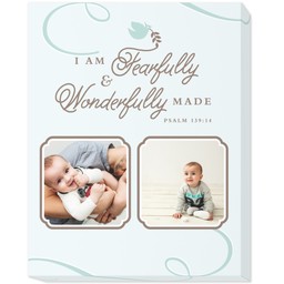 11x14 Photo Canvas with Wonderfully Made design