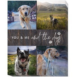 11x14 Photo Canvas with And The Dogs design