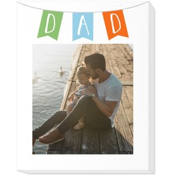 11x14 Photo Canvas with Dad Banner design
