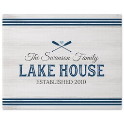 8x10 Gallery Wrap Photo Canvas with Rustic Lake design