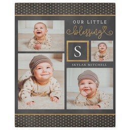 8x10 Gallery Wrap Photo Canvas with Cottage Dots design