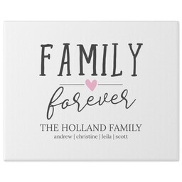 8x10 Gallery Wrap Photo Canvas with Forever Family design