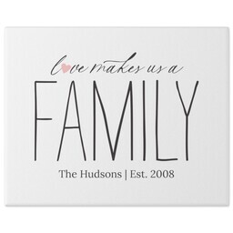 8x10 Gallery Wrap Photo Canvas with Loving Family design