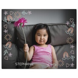 8x10 Gallery Wrap Photo Canvas with Happy Doodles design