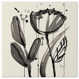 8x8 Gallery Wrap Photo Canvas with Monochrome Bloom No 1 design