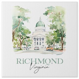8x8 Gallery Wrap Photo Canvas with Watercolor Richmond design