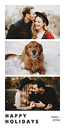 4x8 Greeting Card, Matte, Blank Envelope with Holiday Photo Strip Frame design