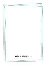 5x7 Cardstock, Blank Envelope with Geometric Frame design