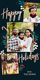 4x8 Greeting Card, Matte, Blank Envelope with Fresh Holiday Color design