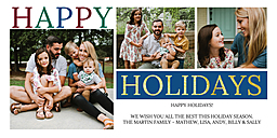 4x8 Greeting Card, Matte, Blank Envelope with Happy Holidays To All design