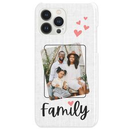 iPhone 13 Pro Max Slim Case with Family Hearts design