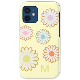 Iphone 12 Pro Mini Tough Case with Flowery Monogram design