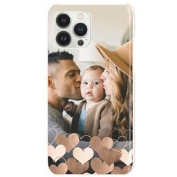 iPhone 13 Pro Max Slim Case with Gilded Hearts design