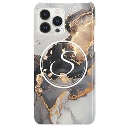 iPhone 13 Pro Max Slim Case with Golden Marble design