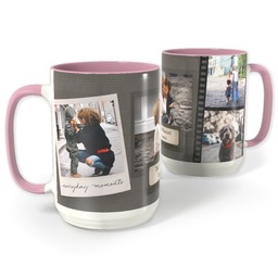 Pink Photo Mug, 15oz with Freeze Frame design