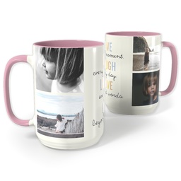 Pink Photo Mug, 15oz with Keepsakes design
