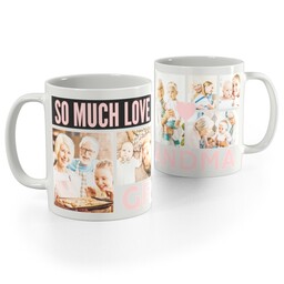White Photo Mug, 11oz with So Much Love Grandma design