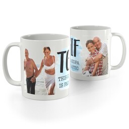 White Photo Mug, 11oz with TGIF Grandpa design