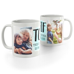 White Photo Mug, 11oz with TGIF Grandma design