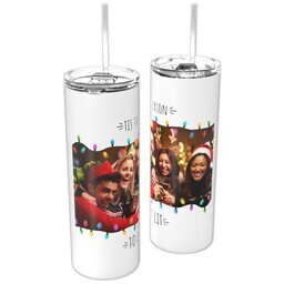 Personalized Tumbler with Straw with Tis the Season design