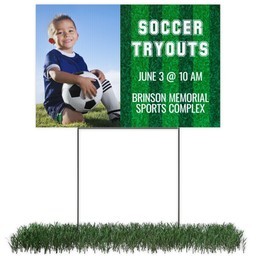 Photo Lawn Sign 12x18 (with H-Stake) with All Star design