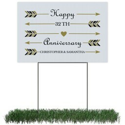 Photo Lawn Sign 12x18 (with H-Stake) with Anniversary Arrows design