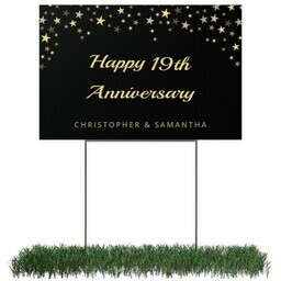 Photo Lawn Sign 12x18 (with H-Stake) with Anniversary Stars design