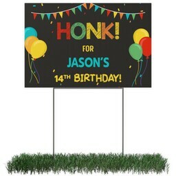 Photo Lawn Sign 12x18 (with H-Stake) with Chalkboard Balloons design