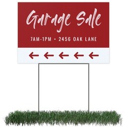 Photo Lawn Sign 12x18 (with H-Stake) with Garage Sale design