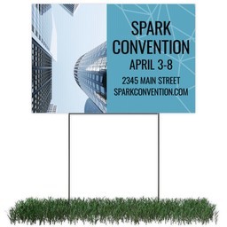 Photo Lawn Sign 12x18 (with H-Stake) with Geo Business design