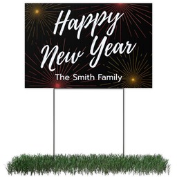 Photo Lawn Sign 12x18 (with H-Stake) with Happy New Year design