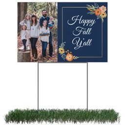 Photo Lawn Sign 12x18 (with H-Stake) with Harvest Flowers design