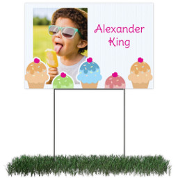 Photo Lawn Sign 12x18 (with H-Stake) with Ice Cream design
